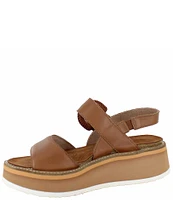 Naot Crepe Leather Platform Wedge Sandals