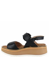 Naot Crepe Leather Platform Wedge Sandals