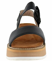 Naot Crepe Leather Platform Wedge Sandals