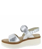 Naot Crepe Leather Platform Wedge Sandals