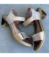 Naot Extant Leather Banded Heeled Sandals