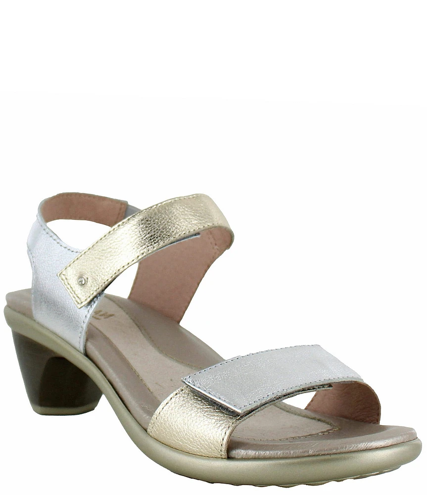 Naot Extant Leather Banded Heeled Sandals