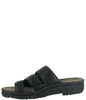 Naot Frey Buckle Leather Slide Sandals