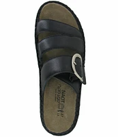 Naot Frey Buckle Leather Slide Sandals