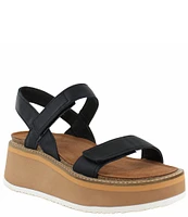 Naot Meringue Banded Wedge Sandals