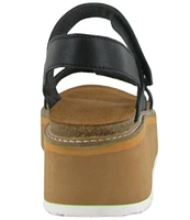 Naot Meringue Banded Wedge Sandals