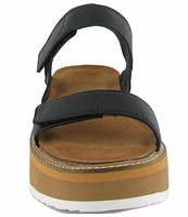 Naot Meringue Banded Wedge Sandals