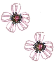 Natasha Accessories Bead Flower Resort Drop Earrings