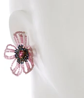 Natasha Accessories Bead Flower Resort Drop Earrings
