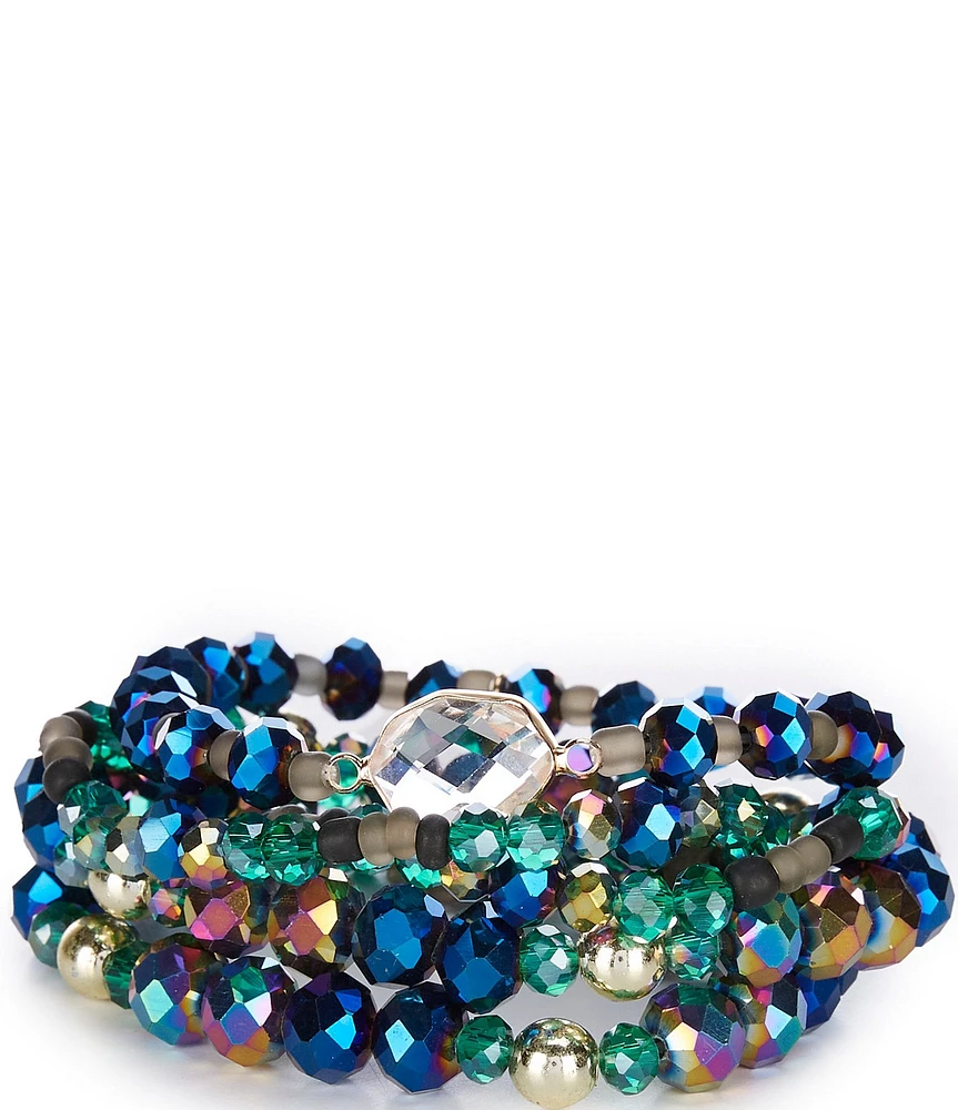 Natasha Accessories Bead Stretch Bracelet Set