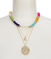 Natasha Accessories Beaded Resort Short Multi Strand Necklace