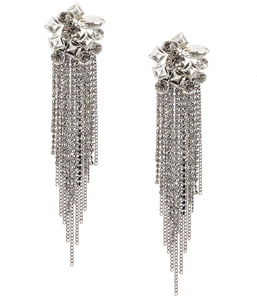 Natasha Accessories Bouquet Fringe Drop Earrings