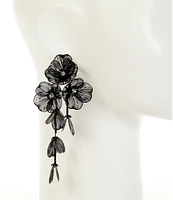 Natasha Accessories Flower Filigree Drop Earrings