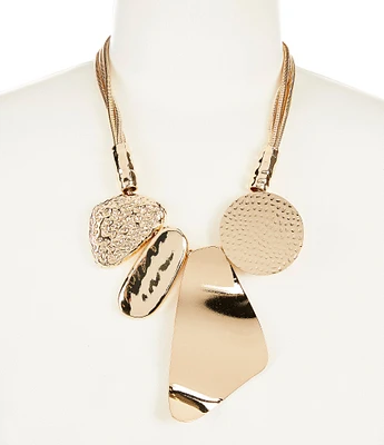 Natasha Accessories Metal Statement Collar Necklace