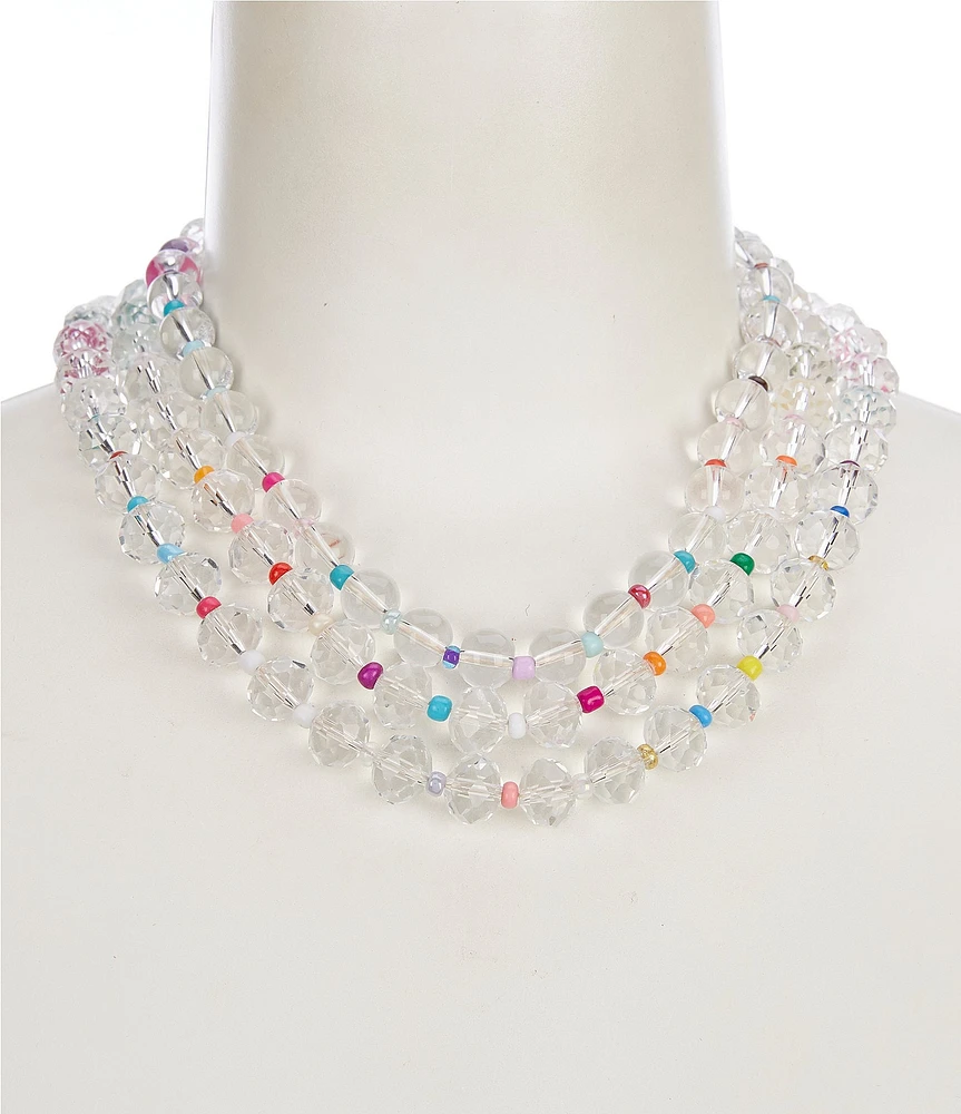 Natasha Accessories Multi Bead Resort Short Multi Strand Necklace