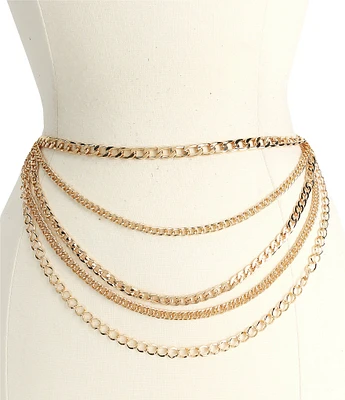 Natasha Accessories Multi Layer Chain Belt