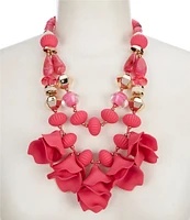 Natasha Accessories Petal Bead Statement Necklace