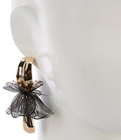 Natasha Accessories Petal Statement Drop Earrings