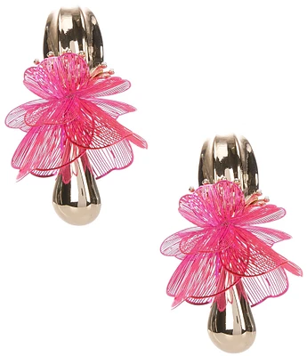 Natasha Accessories Petal Statement Drop Earrings