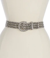 Natasha Accessories Stone Buckle Belt