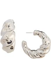 Natasha Accessories Twisted Hoop Earrings