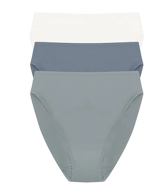 Natori Bliss Bare Cotton High-Cut Brief 3-Pack