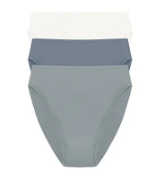 Natori Bliss Bare Cotton High-Cut Brief 3-Pack