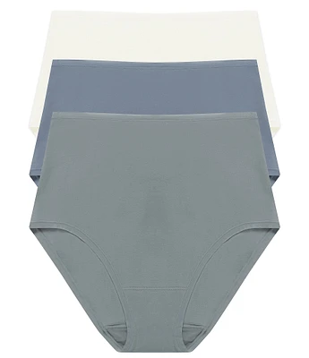 Natori Bliss Bare Cotton High-Waist Brief 3-Pack