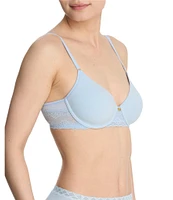 Natori Bliss Perfection Contour Underwire Lace Trim T-Shirt Bra