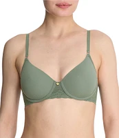 Natori Bliss Perfection Contour Underwire Lace Trim T-Shirt Bra