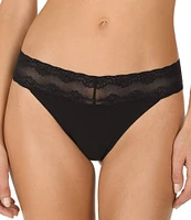 Natori Bliss Perfection Lace Trim Thong 3-Pack