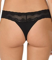 Natori Bliss Perfection Lace Trim Thong 3-Pack