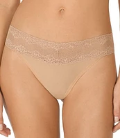 Natori Bliss Perfection Lace Trim Thong 3-Pack