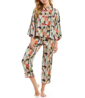 Natori Dynasty Crowded City Satin Coordinating Pajama Set