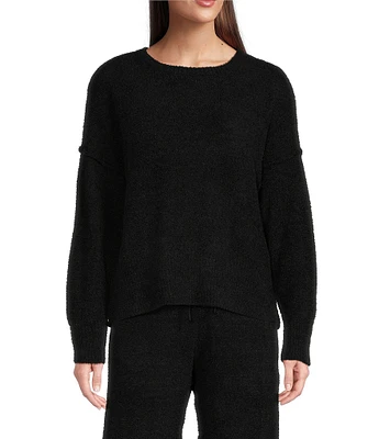 Natori Edit Long Sleeve Round Neck Coordinating Sweater Knit Lounge Top