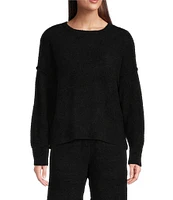 Natori Edit Long Sleeve Round Neck Coordinating Sweater Knit Lounge Top