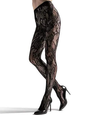 Natori Lace Cut-Out Net Tights