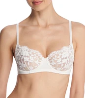 Natori Plush Lace Romance Unlined Balconette Bra