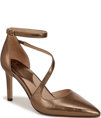 Naturalizer 27 Edit Abilyn Metallic Leather Pointed Toe Strap Pumps