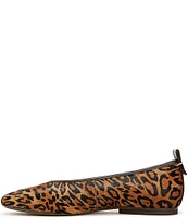 Naturalizer 27 EDIT Carla Animal Print Leather Square Toe Casual Ballet Flats