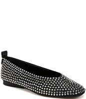 Naturalizer 27 EDIT Carla Rhinestone Leather Ballet Flats