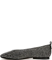 Naturalizer 27 EDIT Carla Rhinestone Leather Ballet Flats