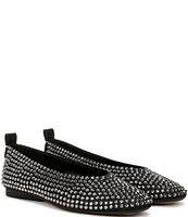 Naturalizer 27 EDIT Carla Rhinestone Leather Ballet Flats