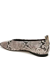 Naturalizer 27 EDIT Carla Snake Skin Leather Square Toe Casual Ballet Flats