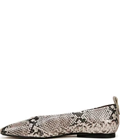 Naturalizer 27 EDIT Carla Snake Skin Leather Square Toe Casual Ballet Flats