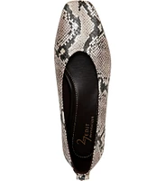 Naturalizer 27 EDIT Carla Snake Skin Leather Square Toe Casual Ballet Flats