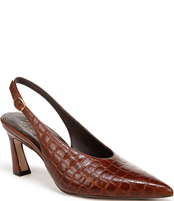 Naturalizer 27 EDIT Elaine Crocodile Leather Slingback Dress Heels