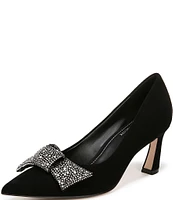 Naturalizer 27 EDIT Emery Embellished Bow Suede Pumps