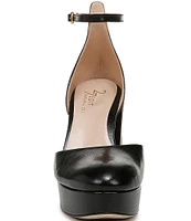 Naturalizer 27 EDIT Giovanna Leather Ankle Strap Platform Dress Pumps