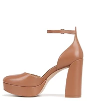 Naturalizer 27 EDIT Giovanna Leather Ankle Strap Platform Dress Pumps